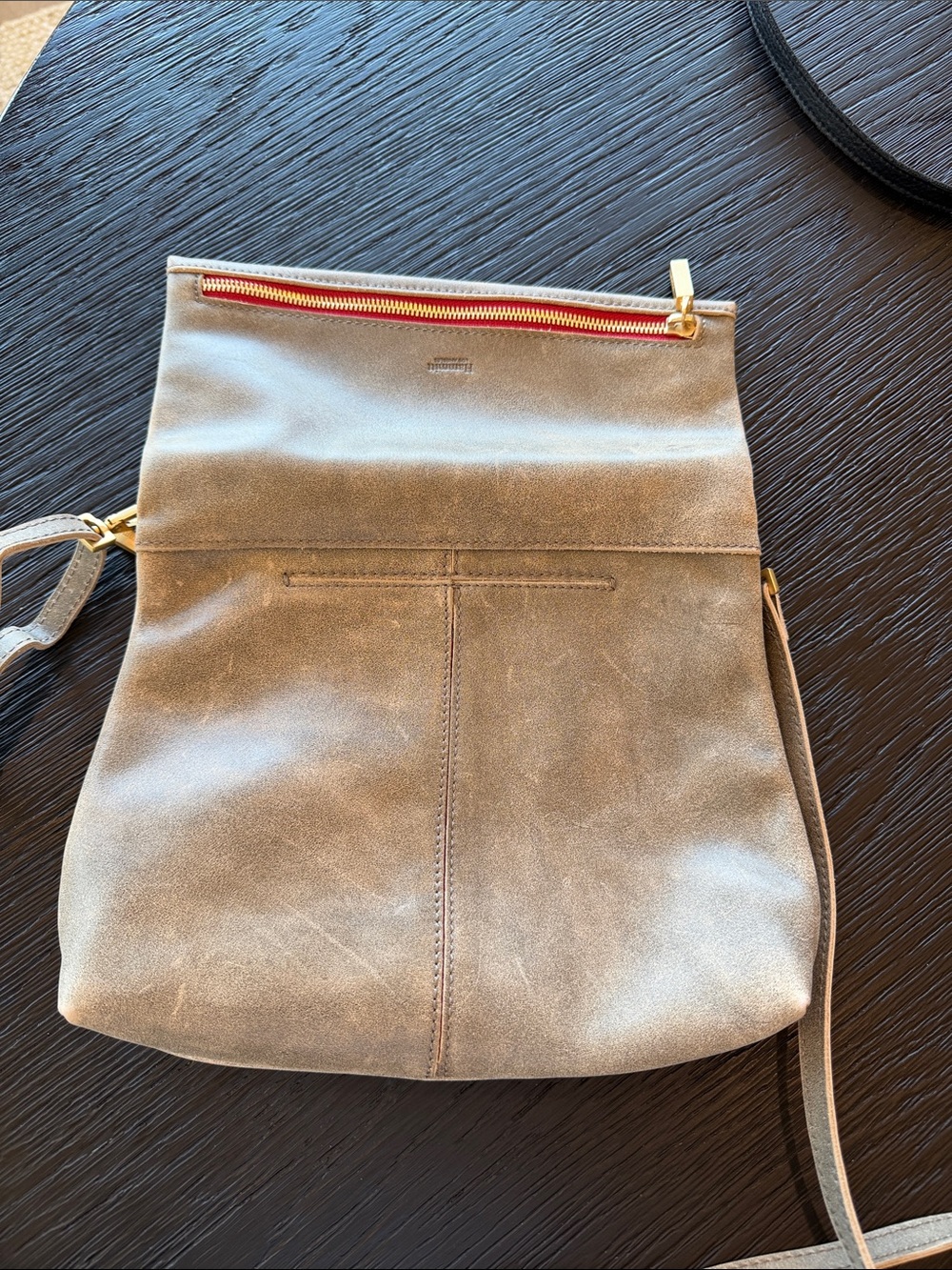 Hammitt Suede Crossbody Bag with Red Zip Detail - Picture 5 of 8
